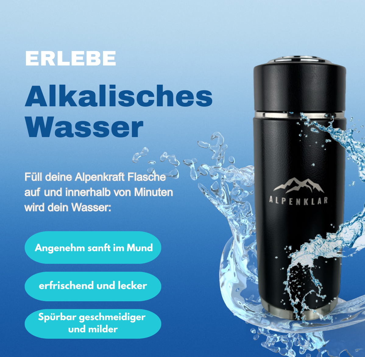 Alpenkraft die Alkalische Wasserflasche (Kopie)
